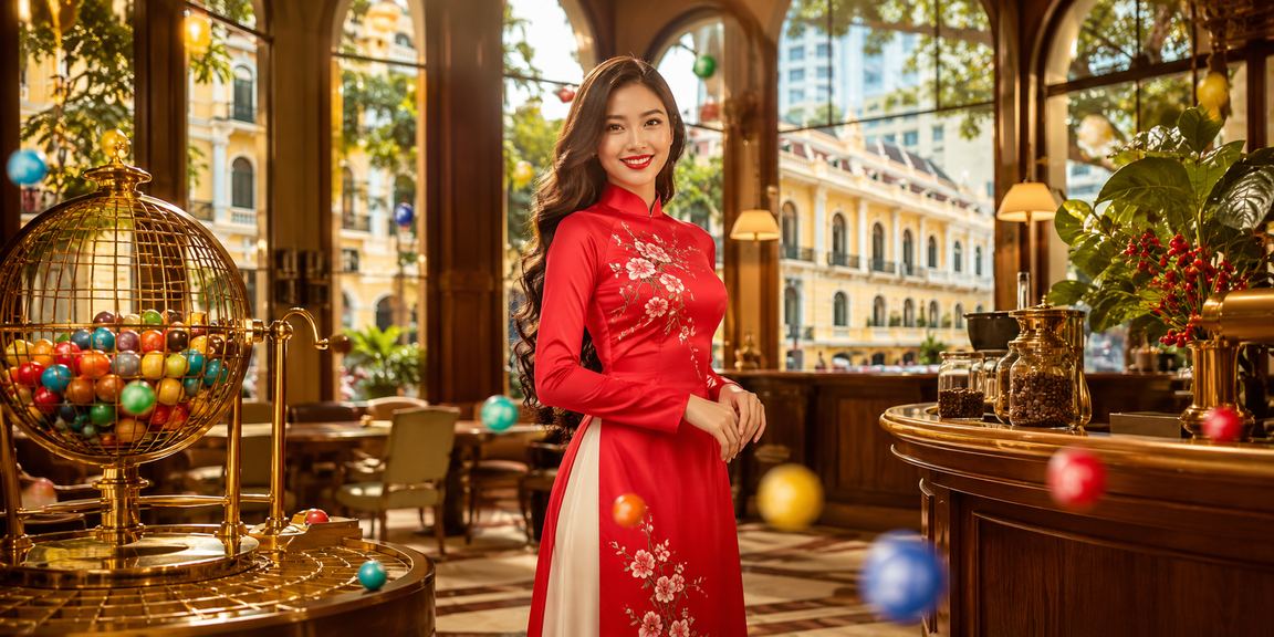 Phụ nữ áo dài tại TP.HCM tham gia xổ số trực tuyến và nhận khuyến mãi m4u