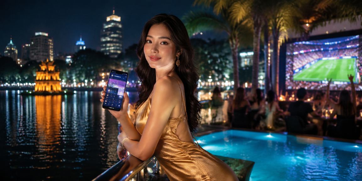 Bàn casino trực tiếp hấp dẫn tại m4u với ánh đèn neon đặc trưng